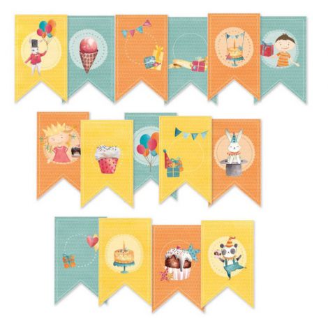Banerek / die cut Happy Birthday, 15szt. - 4